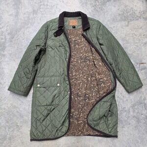 Vintage Lauren Ralph Lauren Quilted Corduroy Barn Jacket Olive Green Large